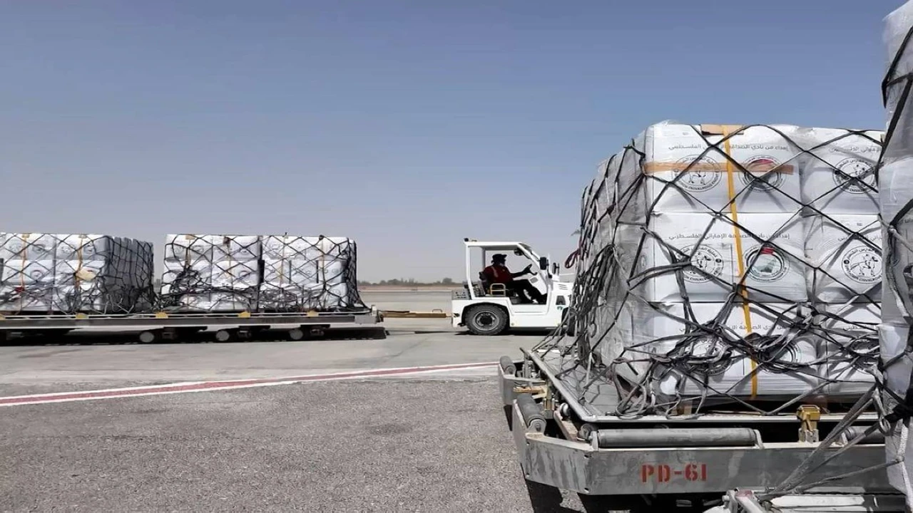 الإمارات تقدم 100 طن من المساعدات الإنسانية لغزة